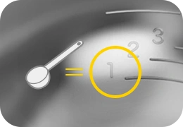 目盛りに合わせるだけ！