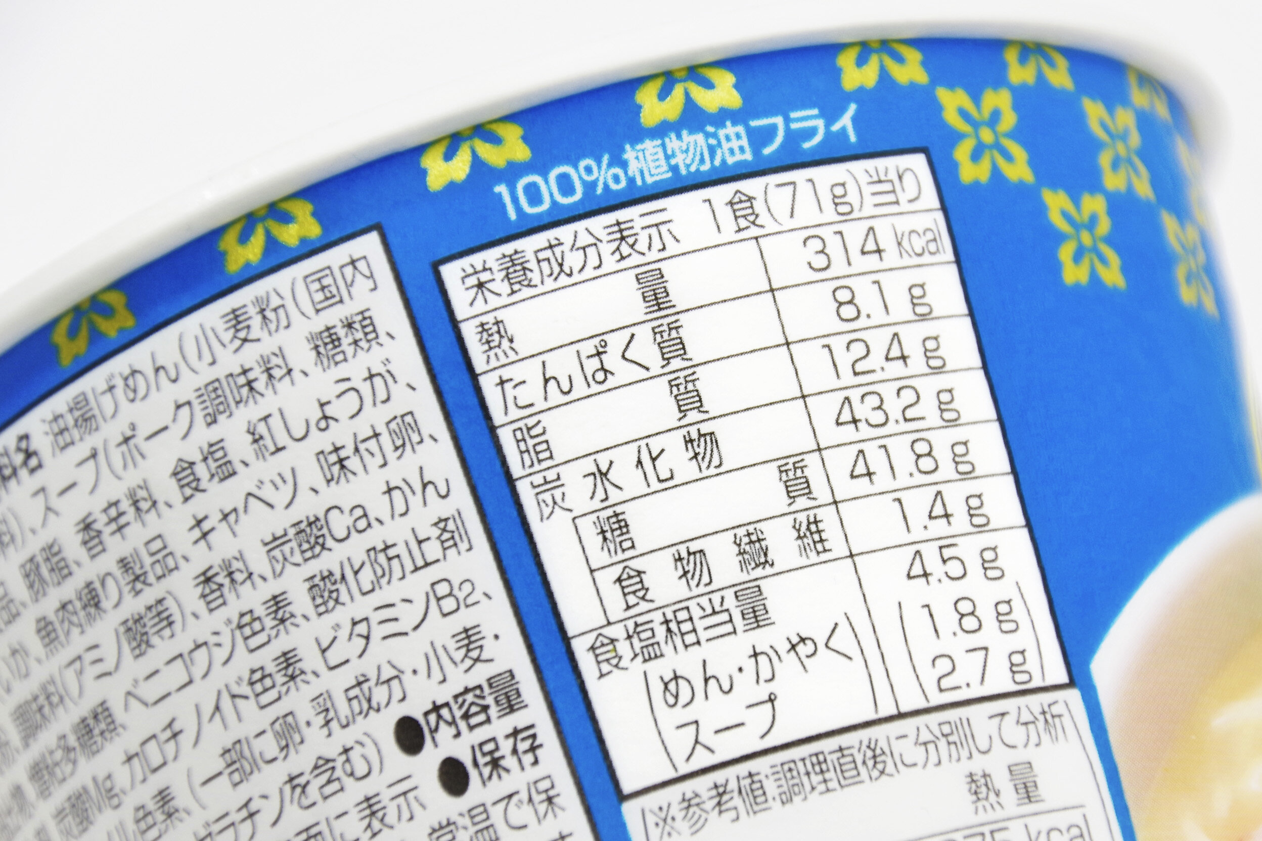 食品の成分表