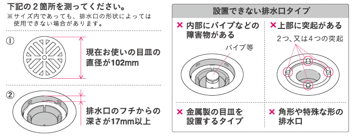 浴室排水口ネットホルダー