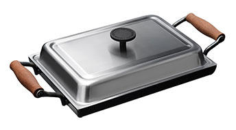 Large iron plate with lid
