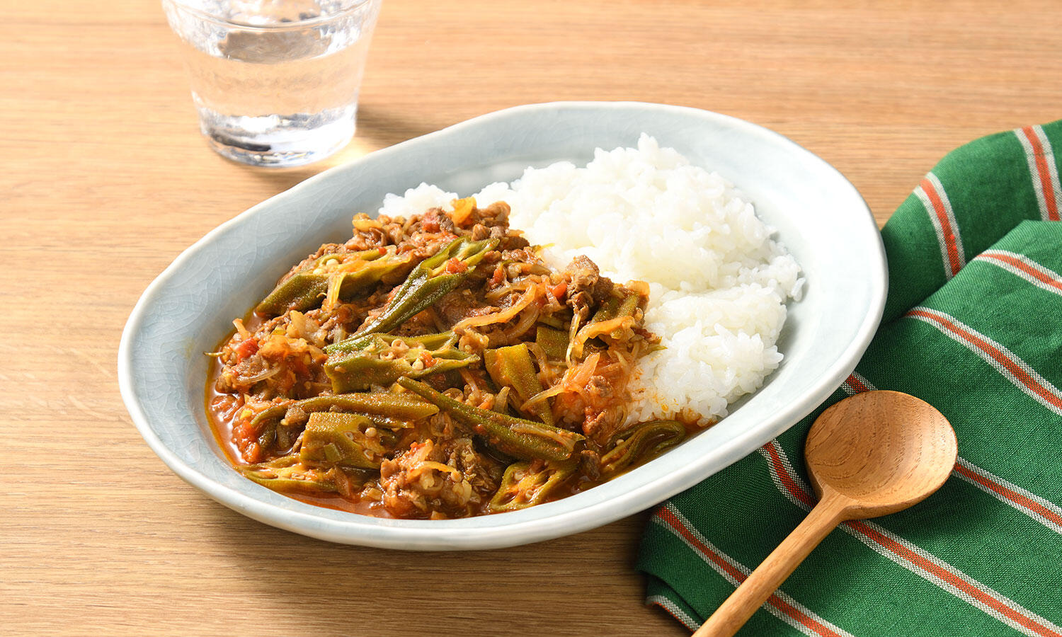 ぬか漬けオクラのカレー