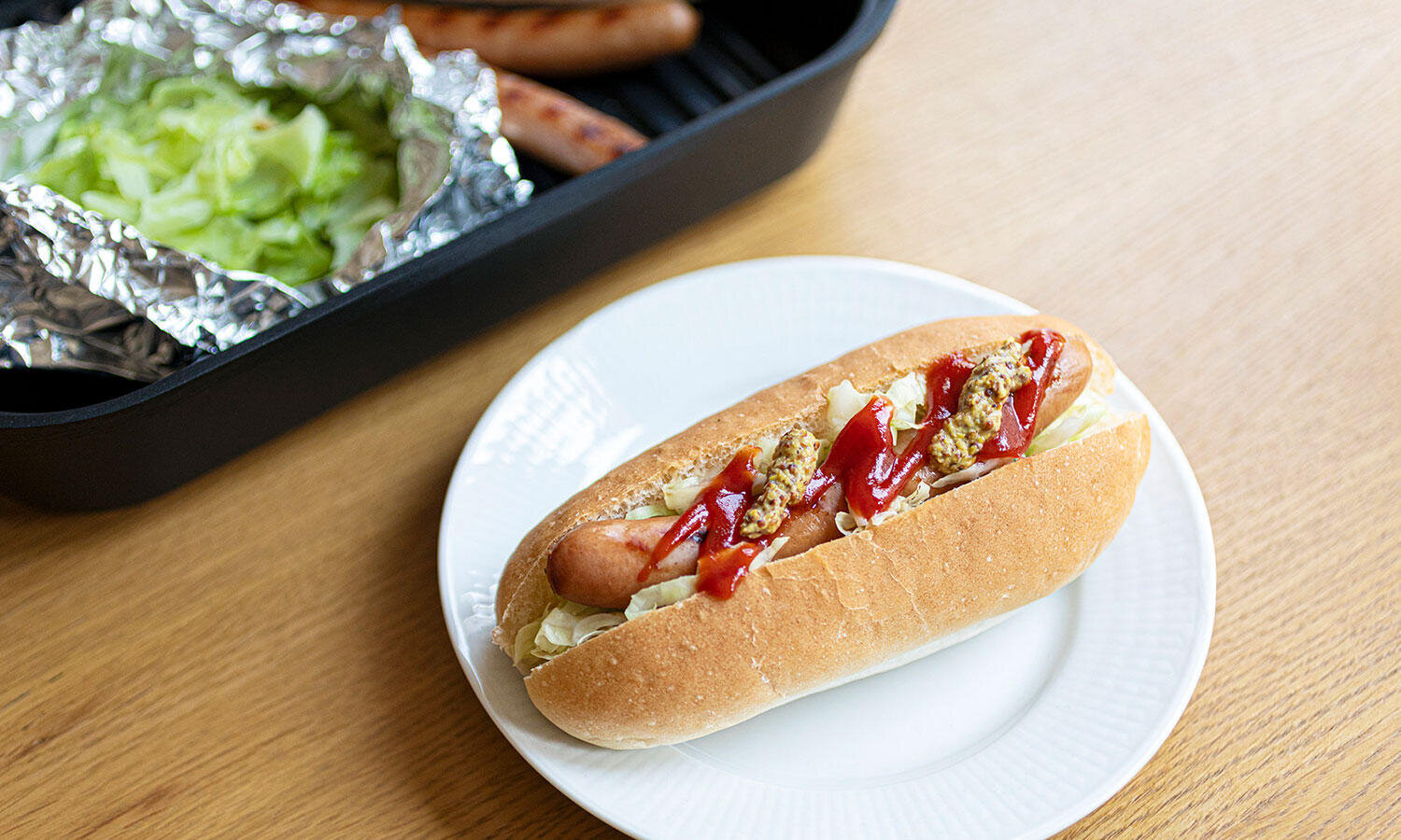 <small>具が3分で焼き上がり！ 朝食にも、おやつにもグッド</small><br>ホットドッグ